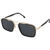 Carrera Carrera 362/S 2M2/Q3 | Occhiali da Sole Graduati o Non Graduati | Unisex | Metallo | Quadrati | Nero, Oro | Adrialenti
