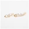 Off-White Logo Earrings W/Strass&Pearl Gold/ White
