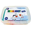 Feuchtmann 628 0111 0111-SCHUL-KNET, 10 aste Colorate in Maxi Scatola, con Contenitore Riutilizzabile, Adatto a Partire dai 3 Anni, Circa 450 g
