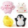 JOYIN 4 giocattoli per squishie di animali, ultra morbidi, colorati Fufufuu squishy, per adulti e bambini
