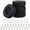 VGEBY Pneumatici in Gomma, Set da 4 Pezzi Pneumatici in Gomma 1:10 per Parte di Auto Telecomandata Rock Crawler Fuoristrada RC, #277