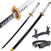 57 SPECIAL REPLICAS - Katana Demon Slayer bambù - Katana di Legno Decorativo - Cosplay Anime Demon Slayer Catana - Spada Katana Bambou - Giyu Tomioka - 105 cm