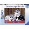 Ravensburger Italy 128235 - Puzzle Tre Cuccioli di Husky, 200 Pezzi, Multicolore