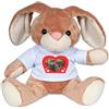 Wanapix | Coniglio Peluche Personalizzato con Foto e Testo | Peluche San Valentino | Idee Regalo Originale | Coniglietto | 14x19 cm | Heart