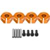 Dilwe Adattatori per mozzi ruota esagonali, 12 mm universale per auto HSP 1/10 Scale RC(6mm, arancione)