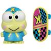 Jazwares Hello Kitty and Friends - Personaggio Keroppi Premier con skateboard da 10,2 cm, serie 2, prodotto con licenza ufficiale Sanrio di Jazwares - Età 6+