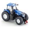 Siku 3273, Trattore New Holland T8.390, 1:32, Metallo/Plastica, Blu, Sterzatura Ackermann e Gancio di Traino