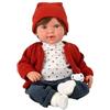 ARIAS - Bambola Elegance 45 cm IRIA con 14 Suoni. Abito con un set di velluto a coste rosso e blu. Include ciuccio. Giocattolo Bambini Tutte Le Età (ARI65396)