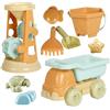 usefulbeauty Set di giocattoli da spiaggia | per giochi di spiaggia e vacanze | Set di pale e giocattoli di sabbia | per figlio, figlio, nipote, viaggiare, vacanze, giardino, cortile, viaggi