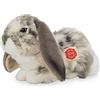 Hermann Teddy Teddy Hermann 93797 Coniglio ariete sdraiato grigio e bianco 30 cm, peluche