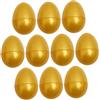 Hemobllo Uovo di Pasqua Apribile in Plastica Oro 10 Pezzi per Festa | Aspetto Realistico, Uso Versatile, Decorazione Stanza, Tema Primavera, Confezione da 10