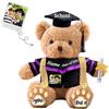 JABECODIFA Regalo Laurea per lei Orsacchiotto Personalizzato con Testo Foto, Orsetto di Peluche con Cappello Laurea come Regali Personalizzati per lui Regalo Laurea per lei (40cm)