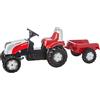 Rolly Toys 12510 - Trattore a Pedali Kid Steyr 6190 CVT, con Roll Bar e Rimorchio