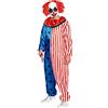 Partilandia Costume Clown Killer Adulto [Taglia L]【Taglie dalla S alla L】【Costume Clown Stelle e Bar Halloween】 Costumi Halloween da uomo