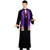 Funidelia Costume Ufficiale di L'Esorcista Padre Karras per uomo, Include sotana, stola, crocifisso - Completo per adulti per feste, Carnevale e Halloween