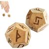 Generic Set di divinazionali | Set di anziane intagliate, piccoli per viaggi, intrattenimento, da collezione per meditazione
