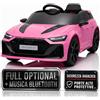 TOYSCAR Macchina Elettrica Bambini Audi RS6 Avant GT Licenza Ufficiale 12V Auto Elettrica Bambino Full Optional Telecomando, Porte Alte PROTETTIVE, Luci LED Bluetooth MP3 (Rosa, RS6 Avant GT Sport)