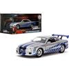 Jada Toys- Mini Auto Nissan Skyline GTR R34 Brian Fast And Furious Scala 1/32, 97184S, Grigio/Blu, 14 Anni a 99 Anni