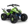 INJUSA Quad Elettrico Bambini 12V INJUSA Blaster Verde Dai 2 Anni Con Batteria E Caricatore Retromarcia Ruote Antiscivolo Freno Automatico Sella 37cm Guida Sicura Esterno Regalo Perfetto Motricità