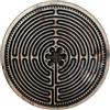 Shienfir Labirinto in legno per alleviare lo stress, labirinto palmare per meditazione, strumento di consapevolezza per rilassamento, ansia, preghiera, tavola rotonda, design perfetto per Natale, 40