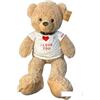 UFFA Orso Peluche Gigante 100 cm San Valentino Con maglietta Buon Compleanno, I Love U, Buon Natale, Alta Qualita' Modelli Assortiti (I Love U)