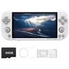 HANHIBR Trimui Smart Pro - Console di gioco portatile, display da 4,96 pollici, sistema Linux con processore Allwinner A133P scheda TF 64G integrata, colore bianco