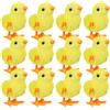 Parliky 12 Pezzi Giocattoli a Carica a Forma di Pulcino Giallo, Peluche Morbido e Meccanico, Pulcini Che Saltano e Camminano, Gioco Creativo Indoor e Outdoor, Bomboniere e Sacchetti