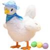 Generic Giocattoli per galline che depongono le uova - Polli che depongono le uova cantando e ballando | Animali di peluche delicati sulla pelle, comodi da toccare per l'insegnamento in classe, le feste
