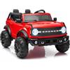 Mondial Toys Ford Bronco 24V Maxi Fuoristrada 2 Posti Auto Macchina Elettrica per Bambini Telecomando Porte Apribili Bluetooth Potenti Motori Carico 60 Kg Rosso