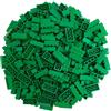 Q-Bricks Set di mattoncini classici | 300 pezzi di mattoni base in 5 forme | Colore: Verde Segnale | Confezionato in una scatola riutilizzabile | 100% compatibile| Prodotta nell'UE
