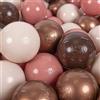 KiddyMoon 50 Palline/7Cm Palline Morbide Colorate Per Piscina Bambini Fatto In EU, Marrone/Rame/Beige Pastello/Salmone