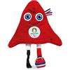 Doudou et Compagnie - Peluche Phryge Paralimpico 25 cm in bustina - Mascotte ufficiale JO PARIS 2024 - Peluche rosso dei Giochi Olimpici e Paralimpici - Forma cappello Frigio - 25 cm - JO2411