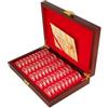 Generic Scatole espositive per collezionisti di monete in legno - Scatola portamonete in legno, portamonete altamente trasparente con sigillo | Raccoglitore di monete con scatola di protezione per monete, org