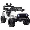 HOMCOM Macchina Elettrica per Bambini 12V Fuoristrada, Auto Elettrica per Bambini con Telecomando, 2 Motori e 2 Portiere, Velocità 3-5km/h, 100x65x72 cm, Bianco