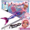 Mermaze Mermaidz - HARMONIQUE - Bambola alla moda sirena con coda che cambia colore in acqua calda e capelli rosa chiaro - Con vestito e accessori - Articolata, puó posare - Da collezione - 4+ anni