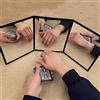 Generic Specchio a 3 Vie Pratica Specchio per Carta Magia Gimmick Illusioni Trucchi Magici Accessori Stage Professionale Mago Pad