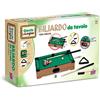 ActionPro Mini Biliardo da Tavolo in Legno con 2 Stecche Biglie Triangolo Gessetto Spazzola Pilizia Tappeto Verde