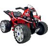 INJUSA - Quad Elettrico The Beast, per Bambini 2-4 Anni, Batteria 12V, con Pedale dell'Acceleratore, Freno Elettrico, Retromarcia, Ruote Larghe in Plastica, Velocità Massima 5-6 km/h, Colore Rosso