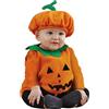Generico Costume da Zucca per Neonato, Vestito Halloween Bambino, Tuta Invernale per Neonati, Pigiama Intero Invernale per Bambini, Costumi di Cosplay di Halloween per Neonato (B02-Orange, 12-18 Months)