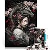 AITEXI Puzzle da 1000 pezzi per adolescenti Geisha drago per il giocattolo di sfida del gioco educativo Giocattoli per la decorazione della casa 75x50cm