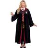 Fun Costumes Adult Plus Size Deluxe Harry Potter Hermione Fancy Dress Costume, Gryffindor Robe for Wizard Outfit, Cosplay & Halloween 4X