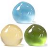 Xdyyjrasa Confezione da 3 palline antistress malleabili all'olio di cocco da 6 cm, blu giallo verde - Palline da squish sensoriali in gelatina per il rilassamento e la concentrazione, giocattolo antistress