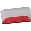 Generic Espositore per Collezioni di Auto Giocattolo in Scala 1:64 con Base, Protezione, teca in Acrilico Trasparente, Custodia per Collezione di Giocattoli, Rosso
