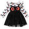Generico Vestito Halloween Bambina 2 Anni Vestito Streghe Costume Halloween Vestiti Travestimento Pipistrello Costumi Halloween Neonata Zucca Zombie Fantasma Costume Battesimo Abbigliamento Halloween Bambino