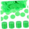 SOPOTUTU 100 Fiches del Gioco del Bingo 19mm Colore Verde Brillante, Chip Matematici Riutilizzabili per Giochi da Tavolo e Didattici, Segnalini Leggeri per Ragazzo Ragazza e Sala Bingo