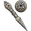 willmove Dadi a bacchetta dal design unico, 7 in 1, per giochi di ruolo come Dungeons and Dragons, set di dadi D4, D6, D8, D10, D%, D12 e D20, colore ottone