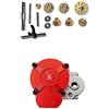 Generic RC Climbing Car Metal Transmission Gearbox con ingranaggio per FMS 1/24 FCX24 RC Crawler Aggiornamento parti accessori (rosso)