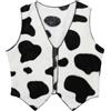 Raenseen Unisex Costume Da Cowboy Per Bambini Ragazzi Ragazze Gilet Top Con Motivo Mucca Cosplay Cowgirl Maglione Flanelle Autunno Inverno Giacca Per Carnevale Nero&Bianco 2-3 anni