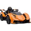 HOMCOM Macchina Elettrica per Bambini 12V, Auto per Bambini Lamborghini con Telecomando, Fari LED e Musica, Età 3+ Anni, Arancione
