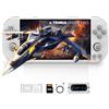 Levhorzn Trimui Smart Pro - Console di gioco portatile, console di gioco retrò con scheda TF da 64 G/256 G, schermo da 5 pollici, portatile, colore bianco, 64 GB
